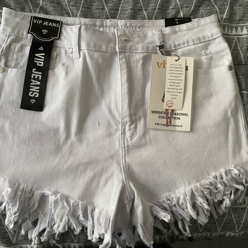 NWT White VIP Jean Shorts